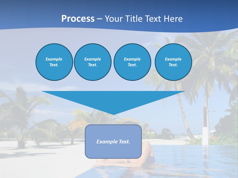 Sunbath Blue Poolside PowerPoint Template