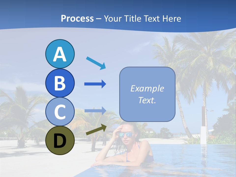 Sunbath Blue Poolside PowerPoint Template