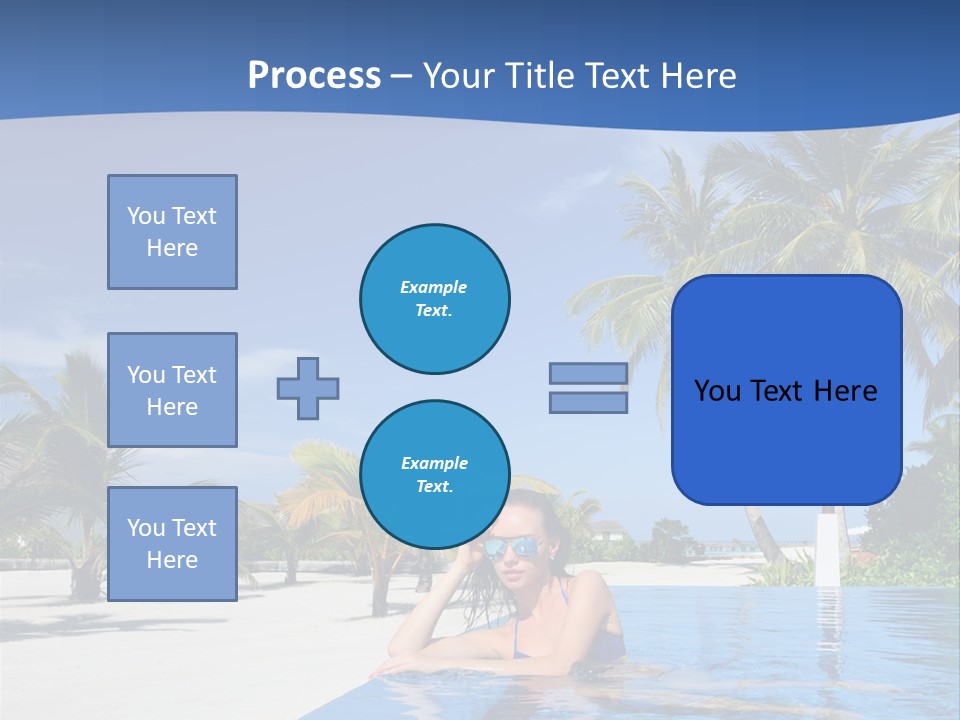 Sunbath Blue Poolside PowerPoint Template