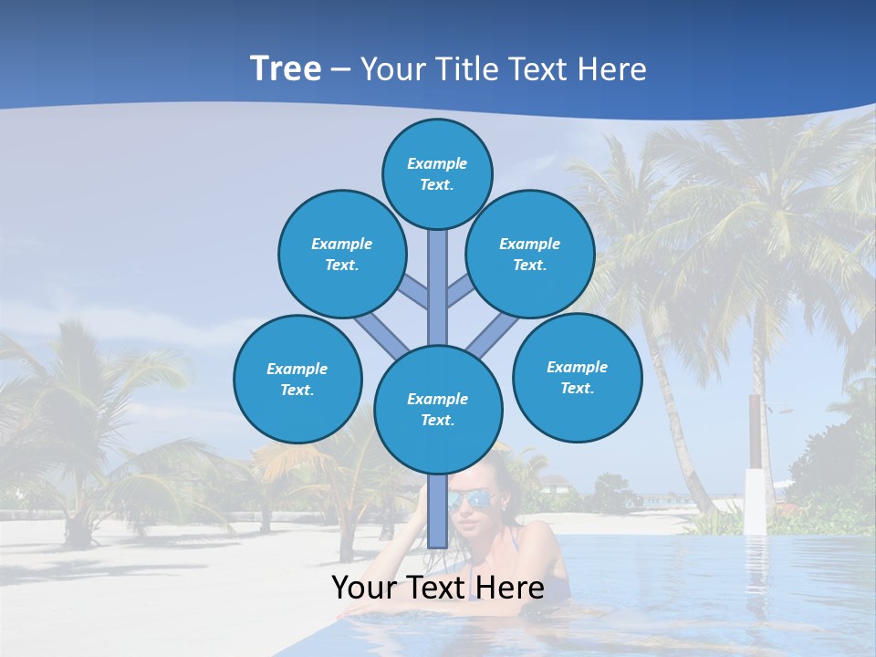 Sunbath Blue Poolside PowerPoint Template