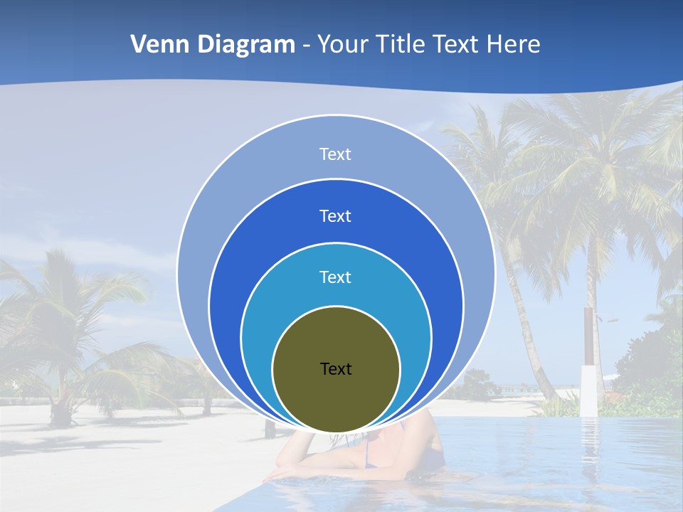 Sunbath Blue Poolside PowerPoint Template