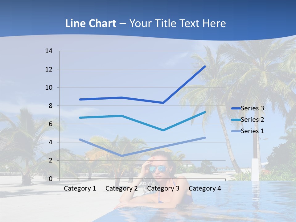 Sunbath Blue Poolside PowerPoint Template