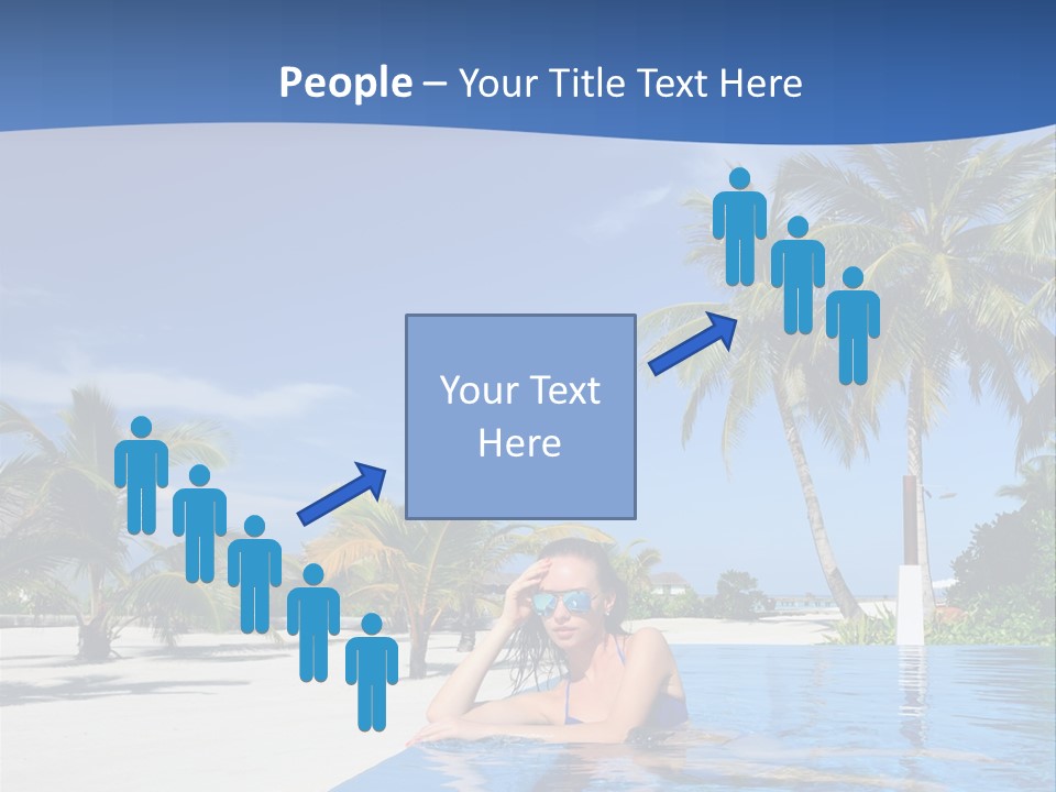 Sunbath Blue Poolside PowerPoint Template