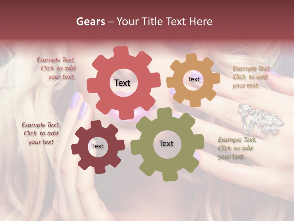 Manicure Nail Polish Sensual PowerPoint Template