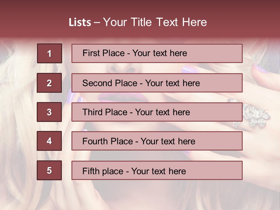 Manicure Nail Polish Sensual PowerPoint Template