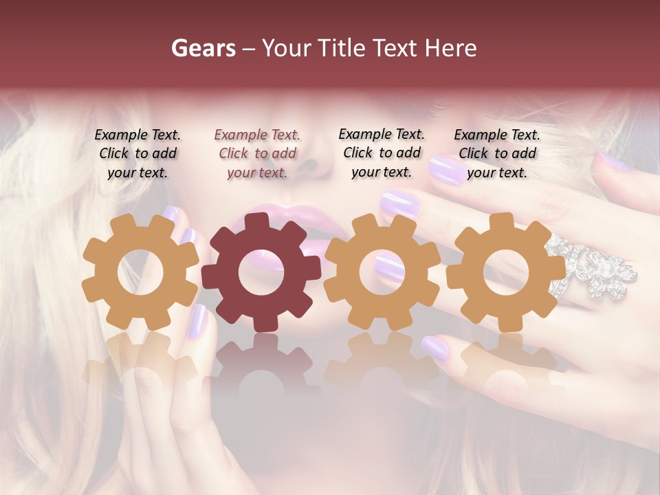 Manicure Nail Polish Sensual PowerPoint Template