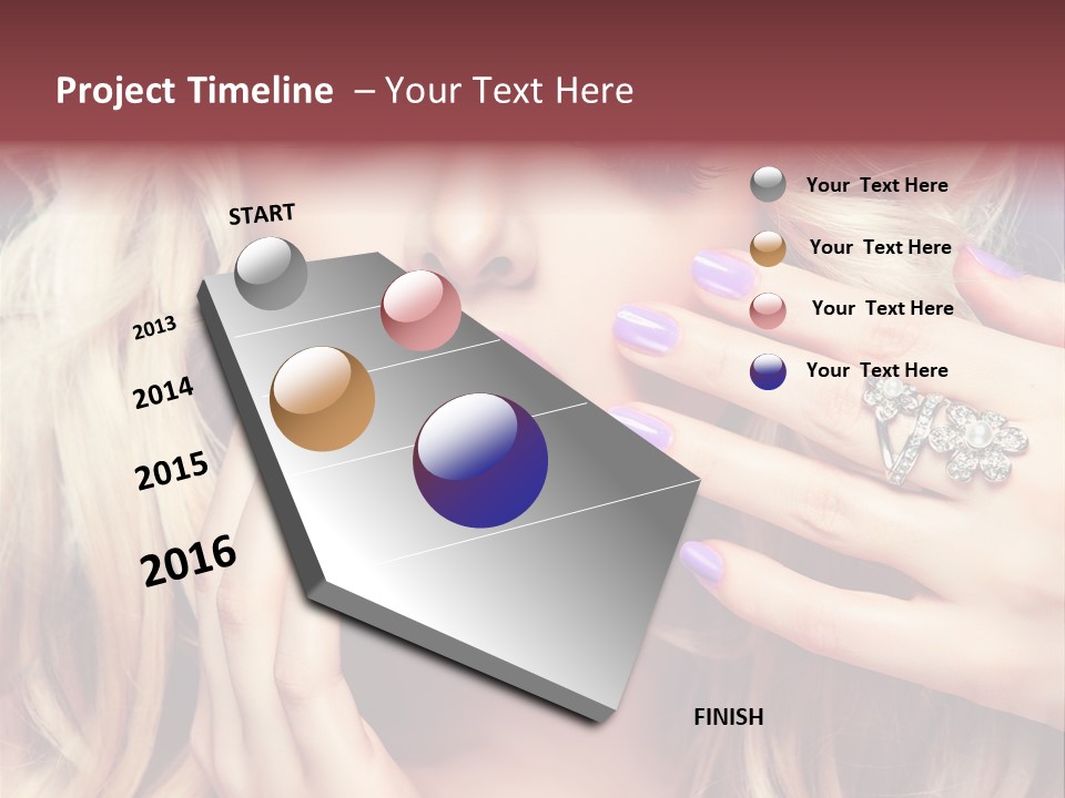 Manicure Nail Polish Sensual PowerPoint Template