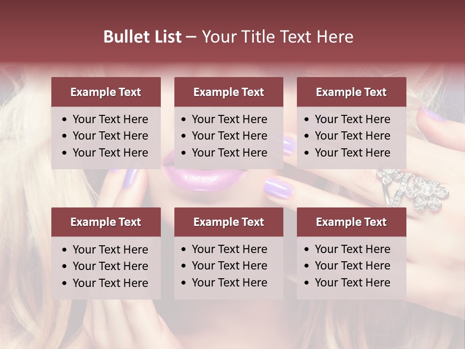 Manicure Nail Polish Sensual PowerPoint Template