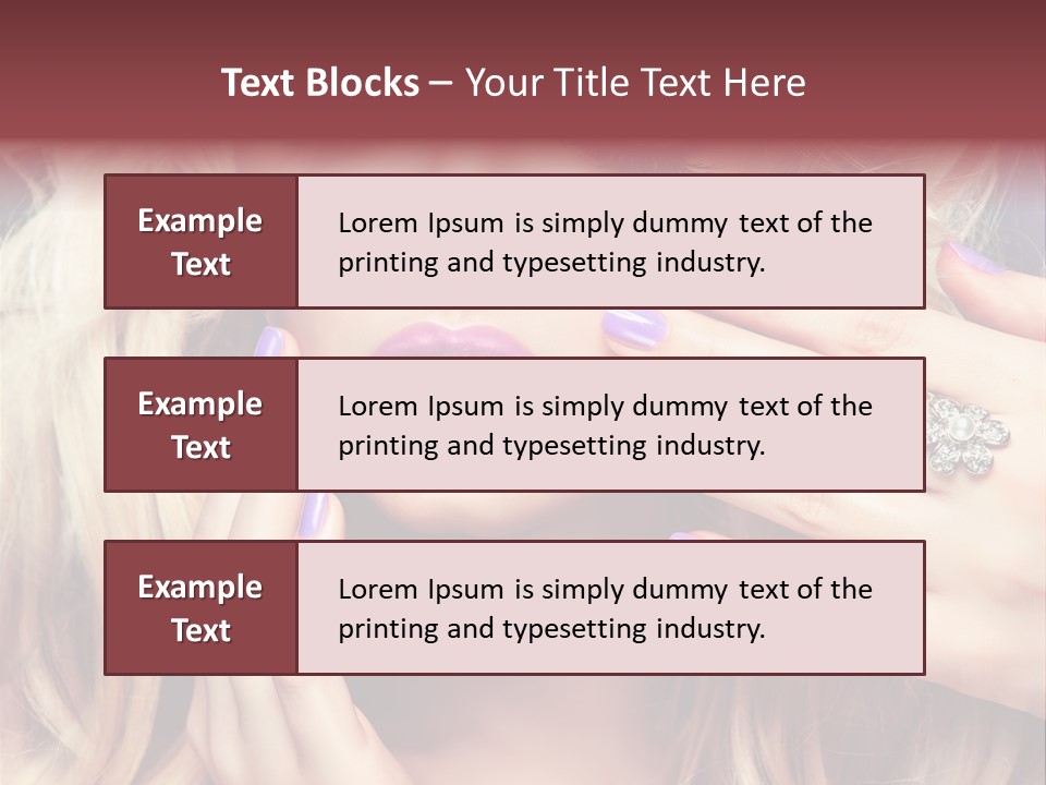 Manicure Nail Polish Sensual PowerPoint Template