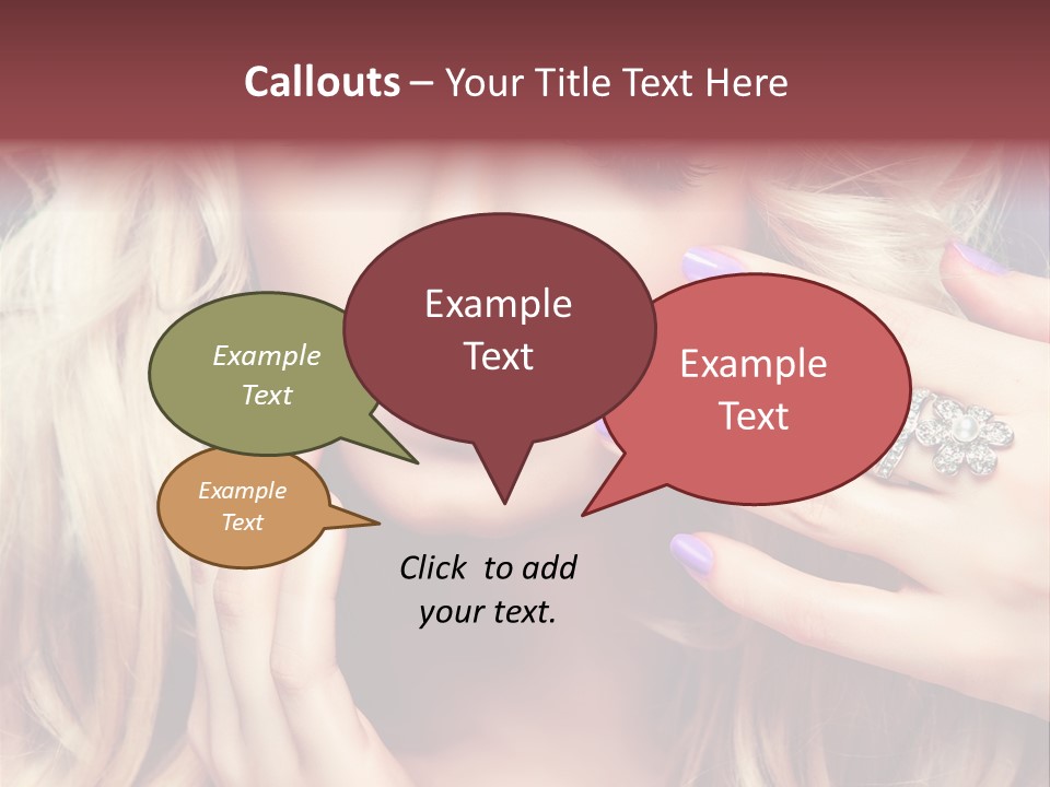 Manicure Nail Polish Sensual PowerPoint Template