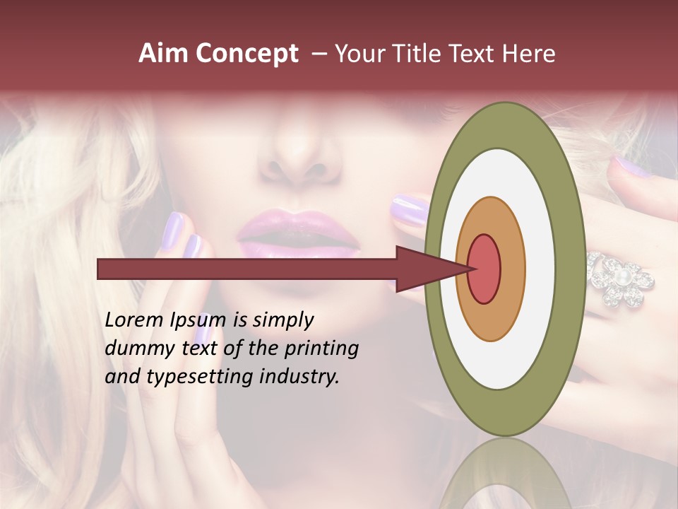 Manicure Nail Polish Sensual PowerPoint Template