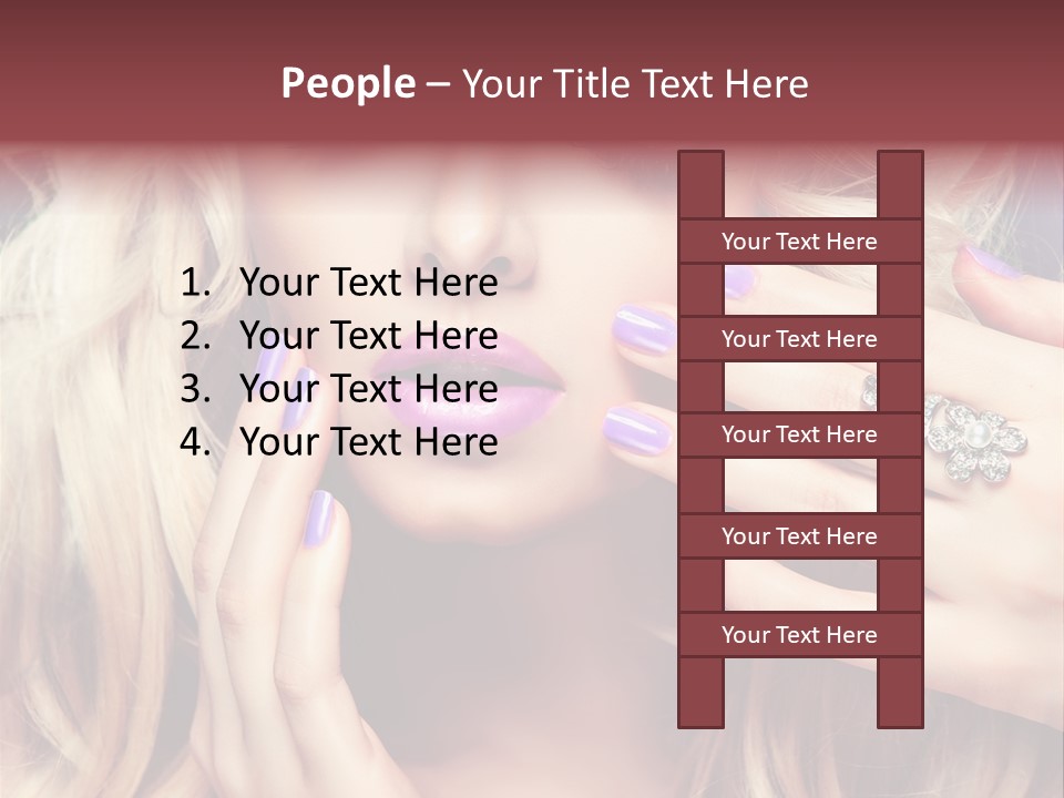 Manicure Nail Polish Sensual PowerPoint Template