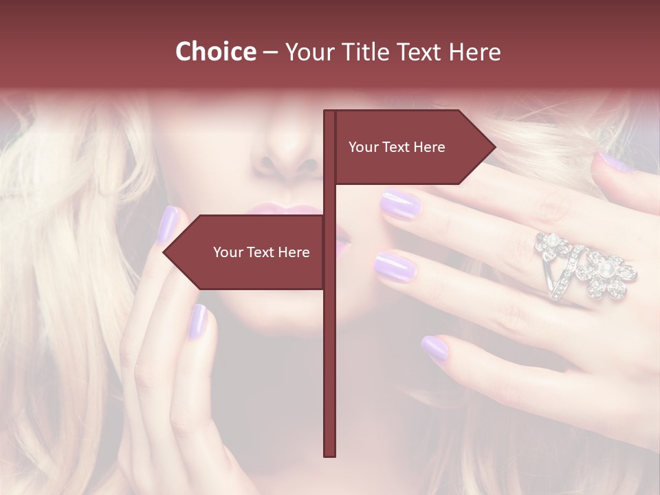 Manicure Nail Polish Sensual PowerPoint Template