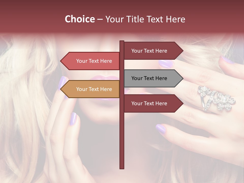 Manicure Nail Polish Sensual PowerPoint Template