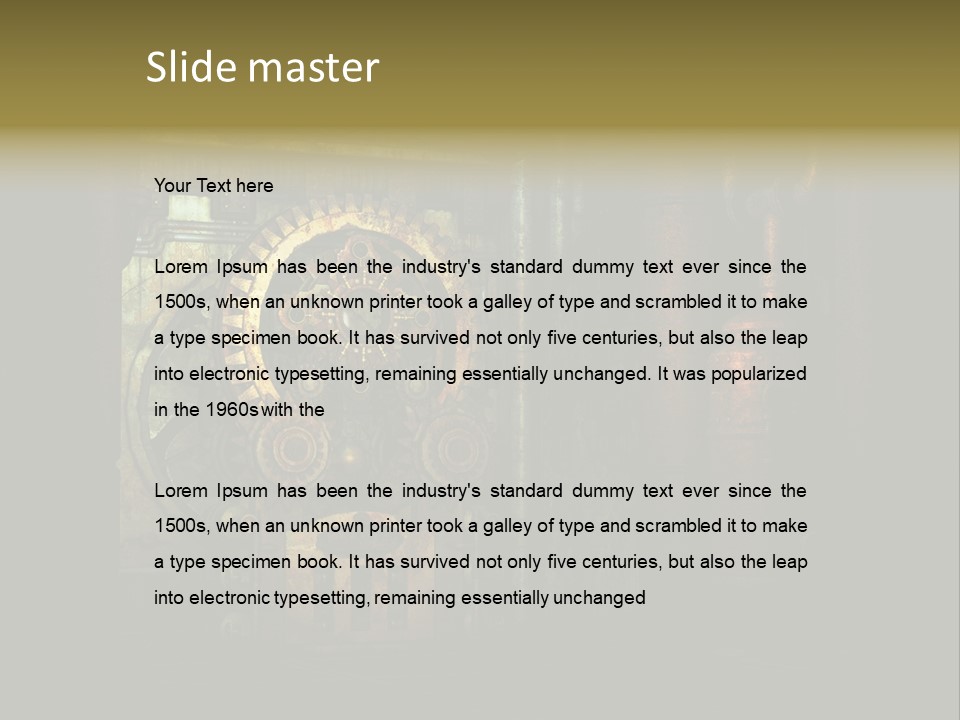 Ventilator Iron Glass PowerPoint Template