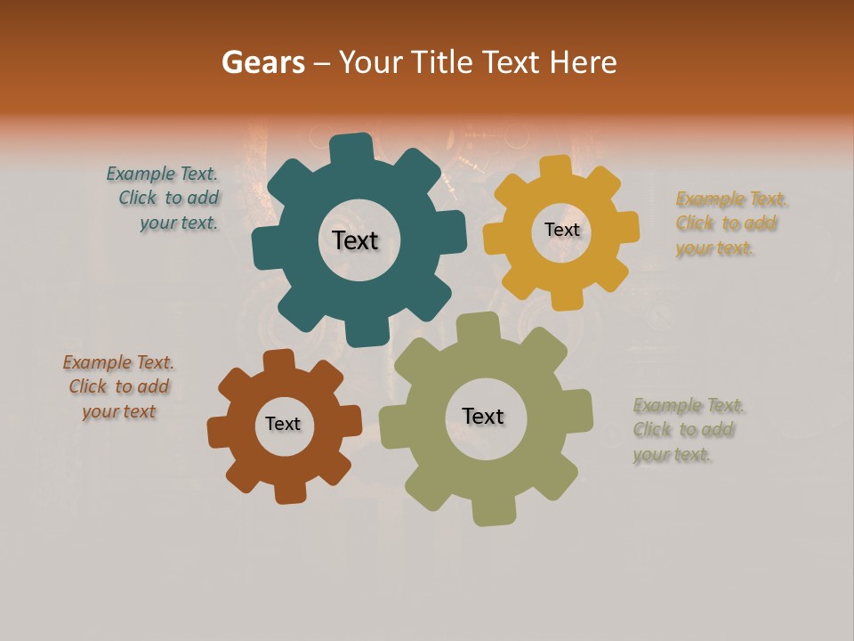 Gears Boiler Glass PowerPoint Template