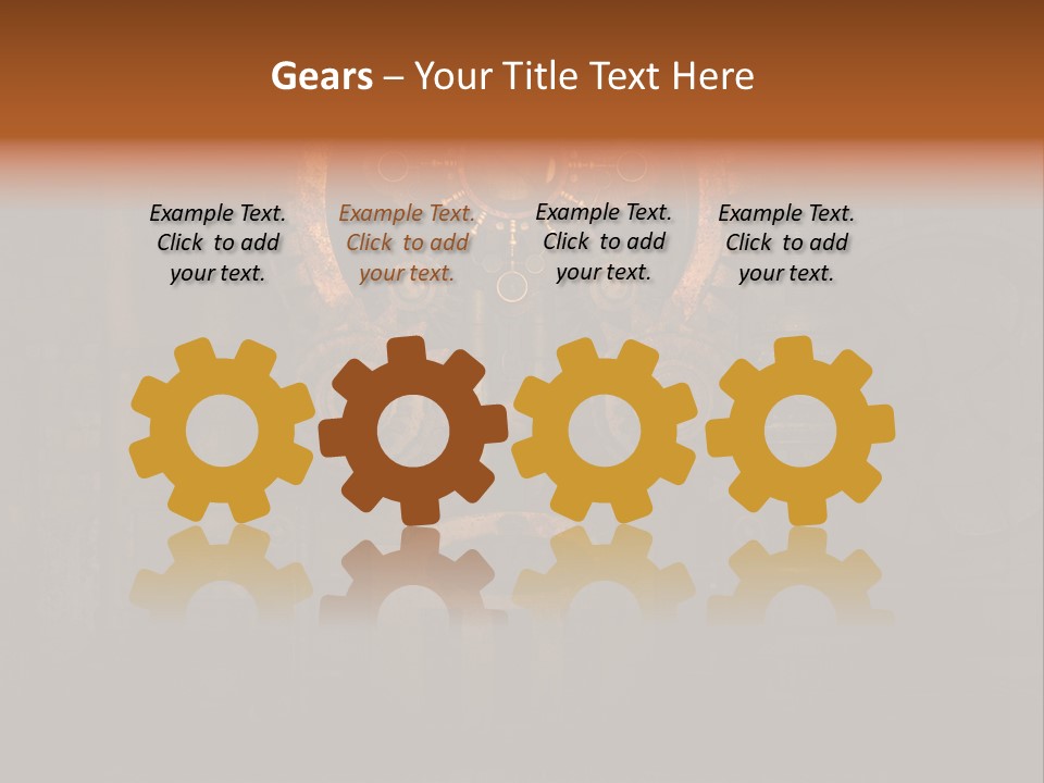 Gears Boiler Glass PowerPoint Template