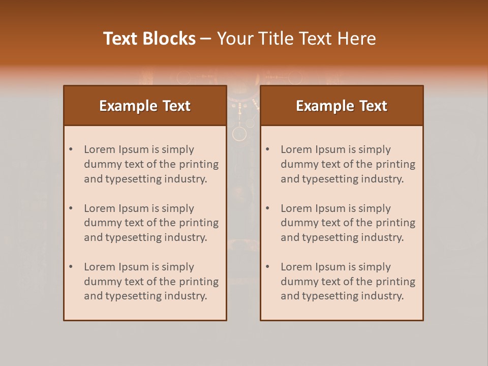 Gears Boiler Glass PowerPoint Template