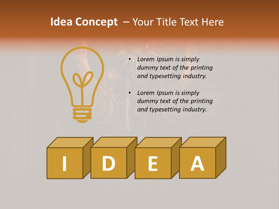 Gears Boiler Glass PowerPoint Template