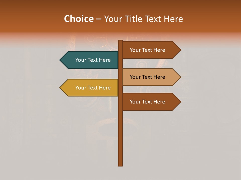 Gears Boiler Glass PowerPoint Template