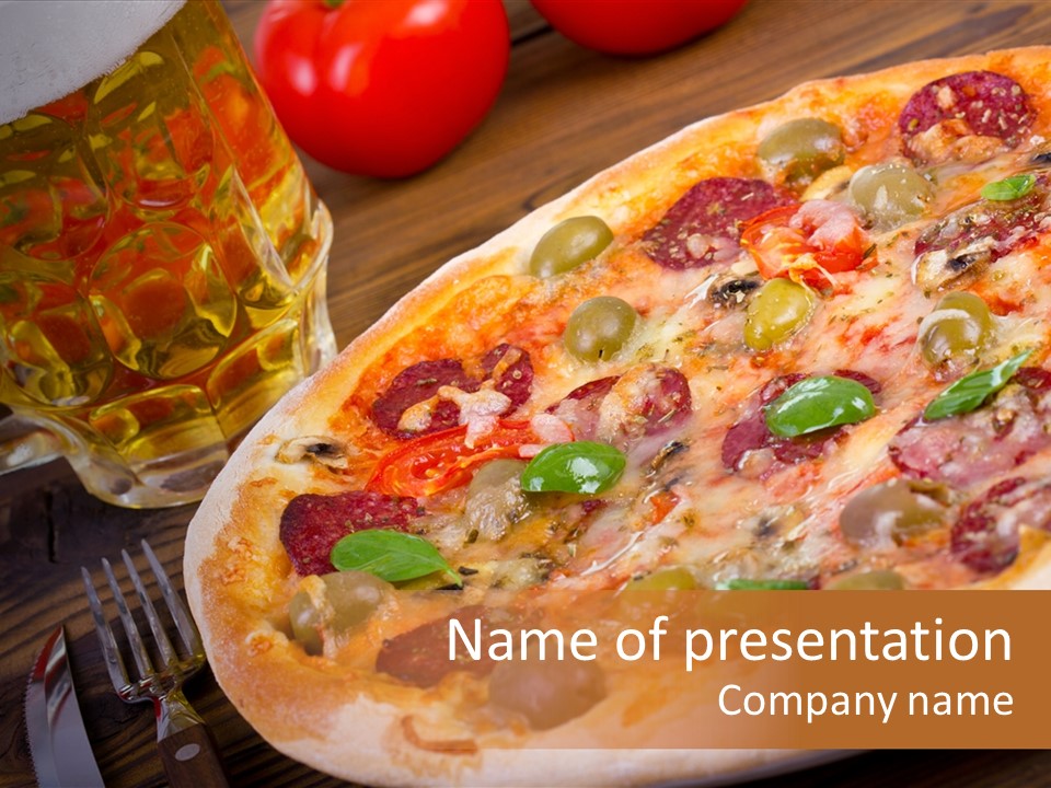 Tomato Rustic Fast Food PowerPoint Template