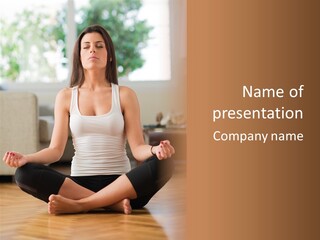 Portrait Meditating Alone PowerPoint Template