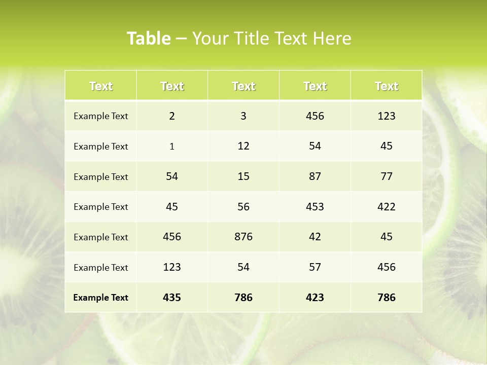 Nature Texture Food PowerPoint Template