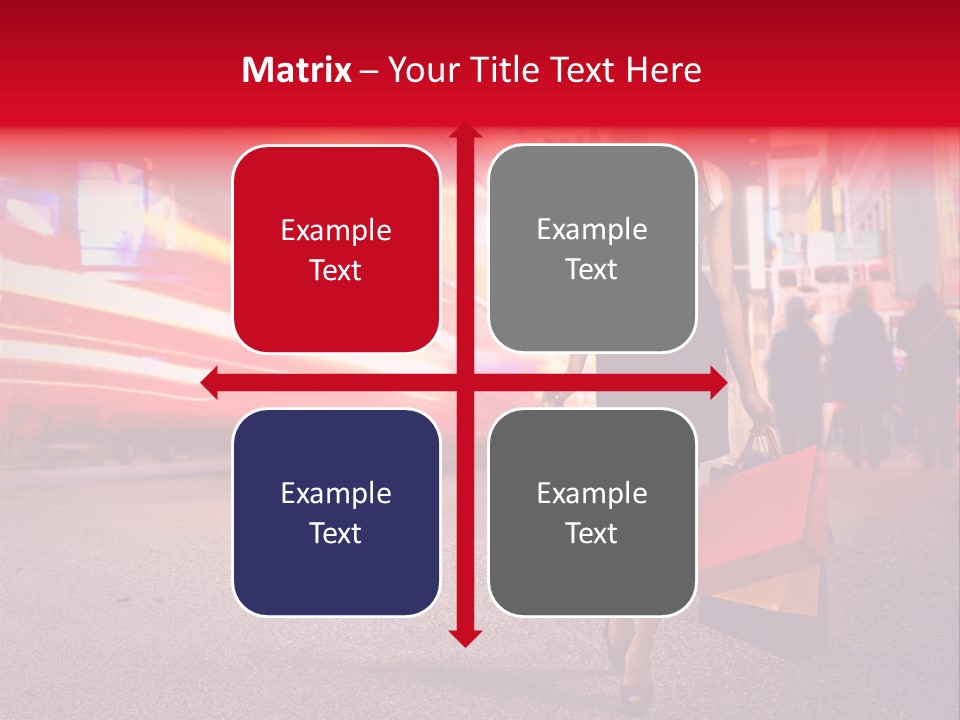 Girl New York Caucasian PowerPoint Template