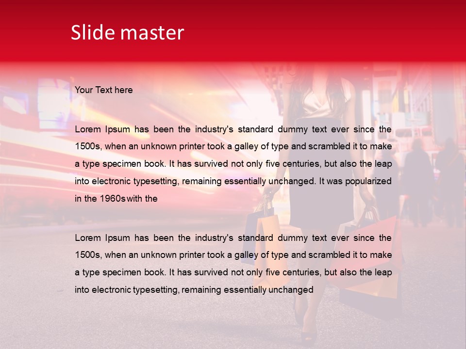 Girl New York Caucasian PowerPoint Template