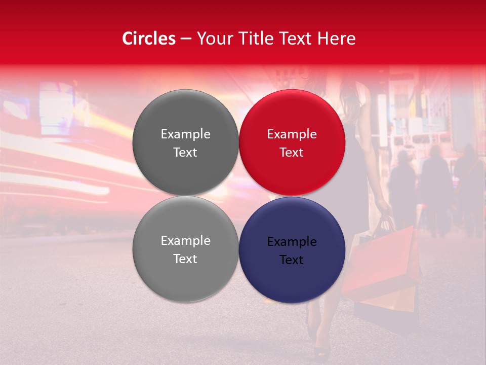 Girl New York Caucasian PowerPoint Template