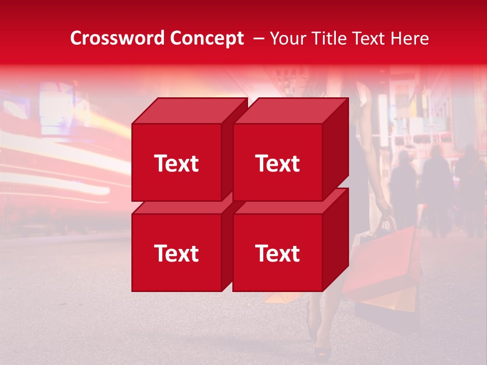 Girl New York Caucasian PowerPoint Template