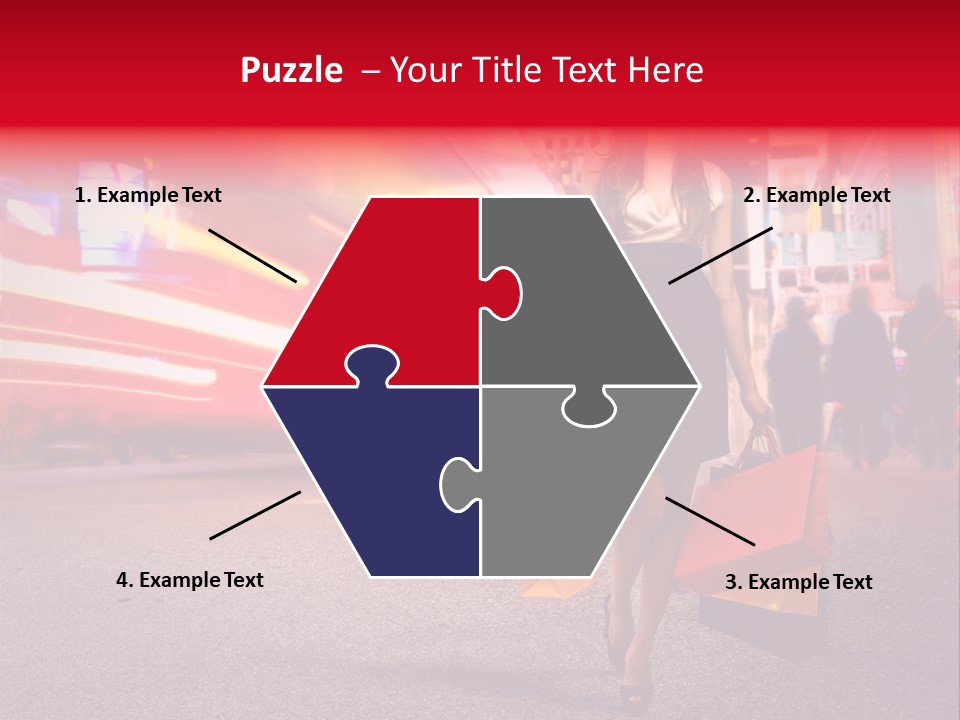 Girl New York Caucasian PowerPoint Template