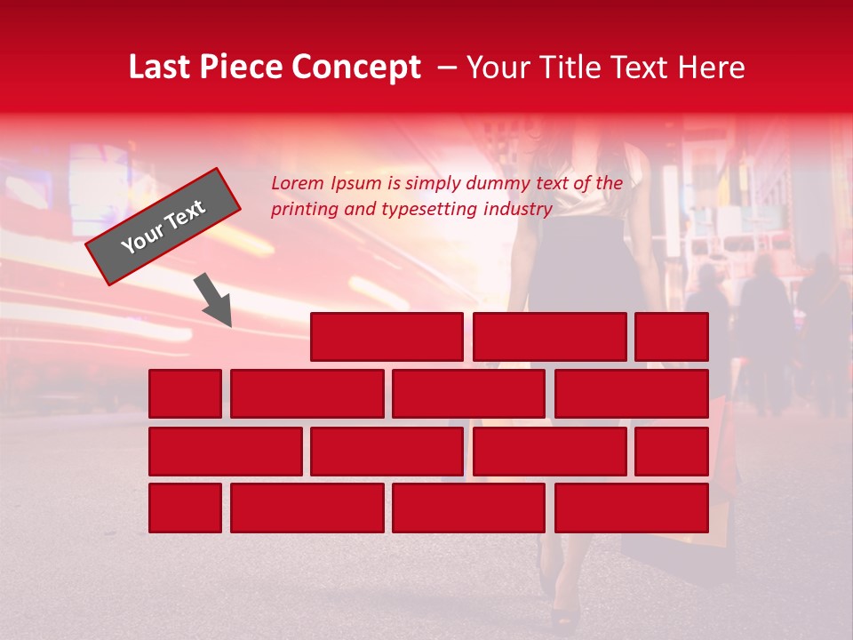 Girl New York Caucasian PowerPoint Template