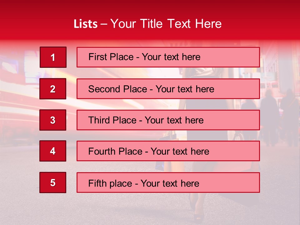 Girl New York Caucasian PowerPoint Template