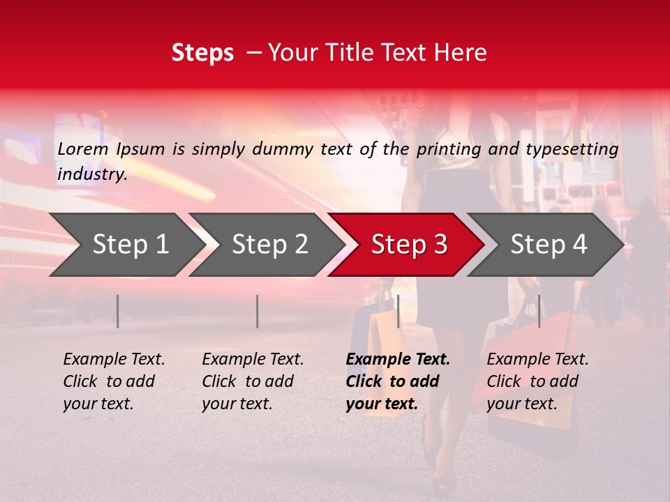 Girl New York Caucasian PowerPoint Template