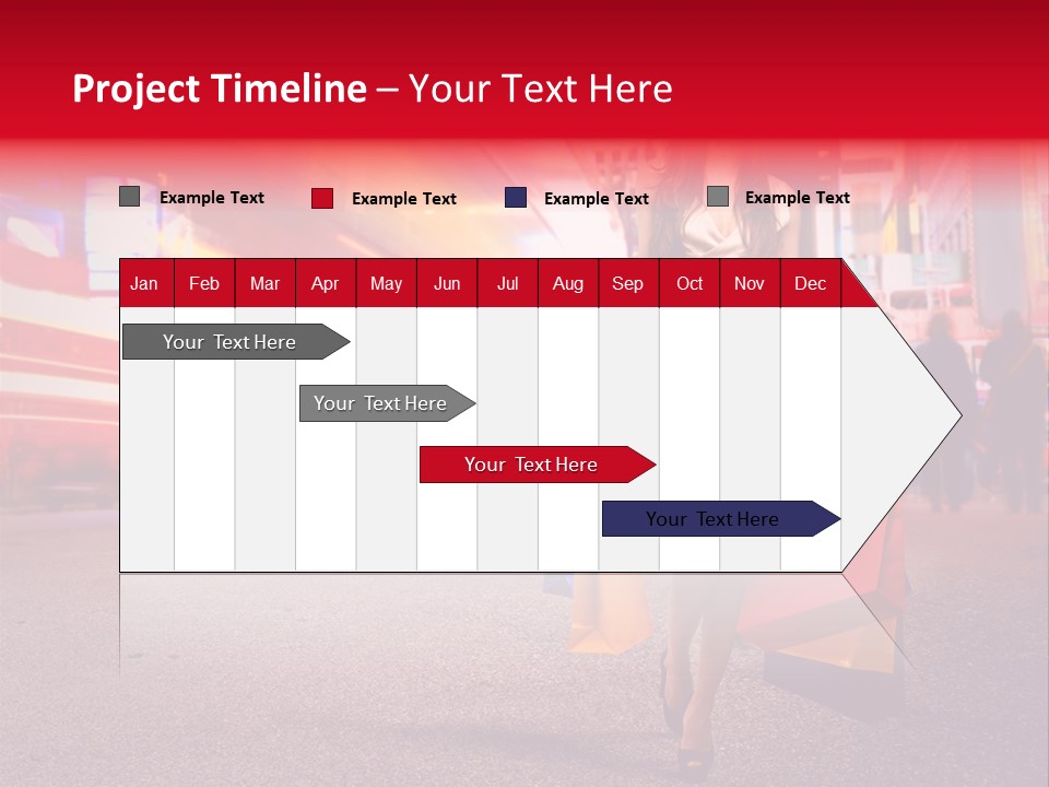 Girl New York Caucasian PowerPoint Template