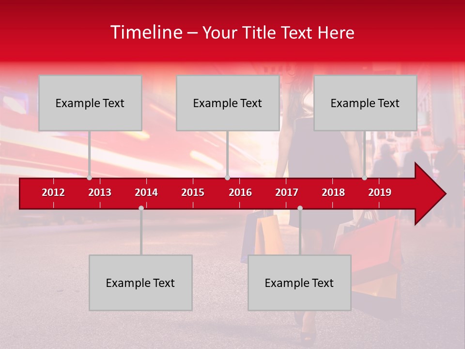 Girl New York Caucasian PowerPoint Template