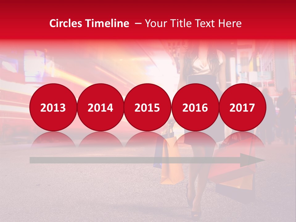 Girl New York Caucasian PowerPoint Template