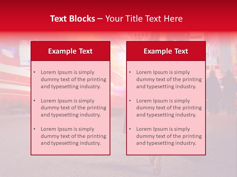 Girl New York Caucasian PowerPoint Template