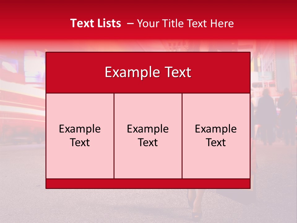 Girl New York Caucasian PowerPoint Template