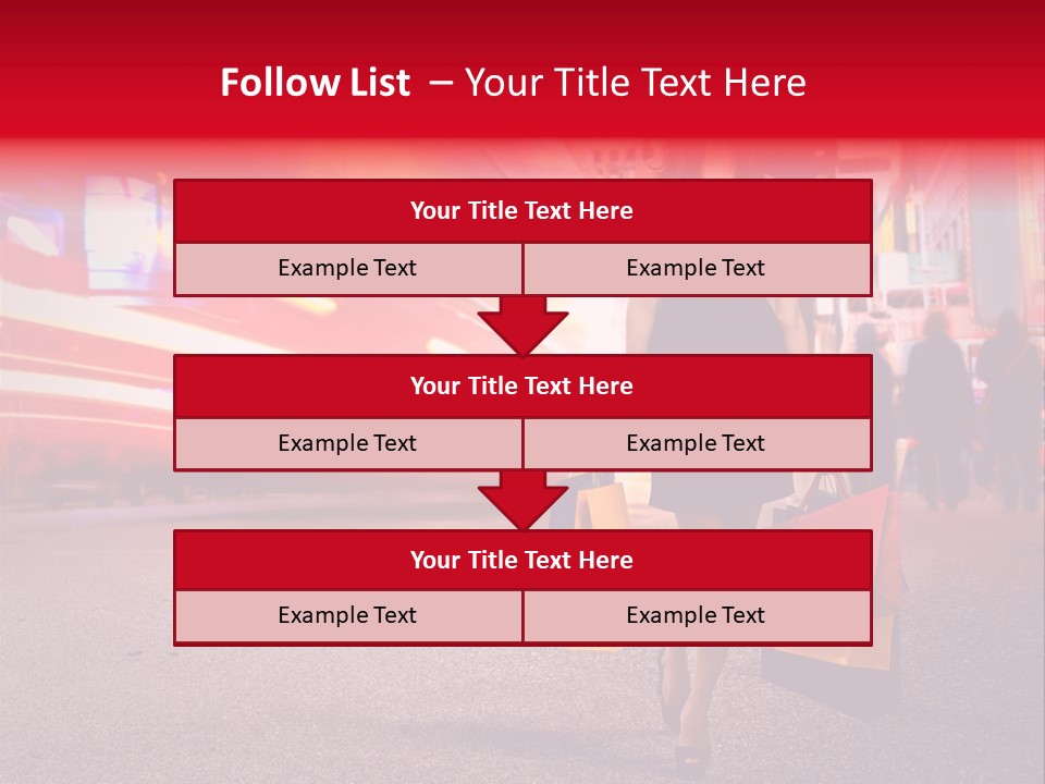 Girl New York Caucasian PowerPoint Template