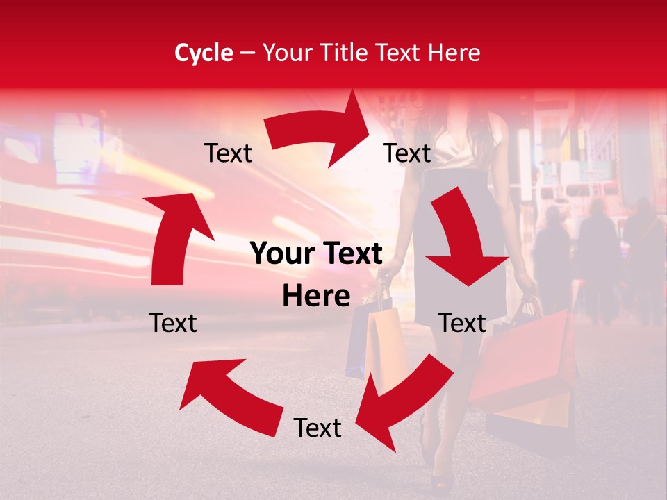 Girl New York Caucasian PowerPoint Template