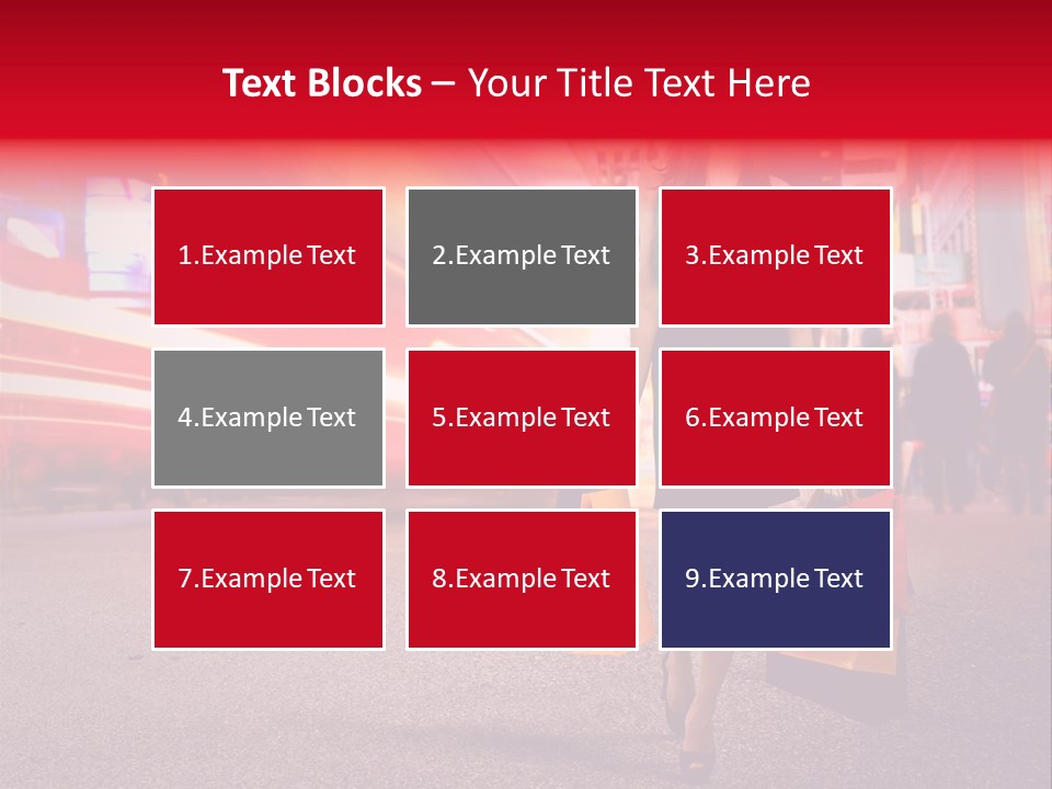 Girl New York Caucasian PowerPoint Template