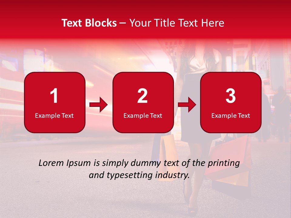 Girl New York Caucasian PowerPoint Template