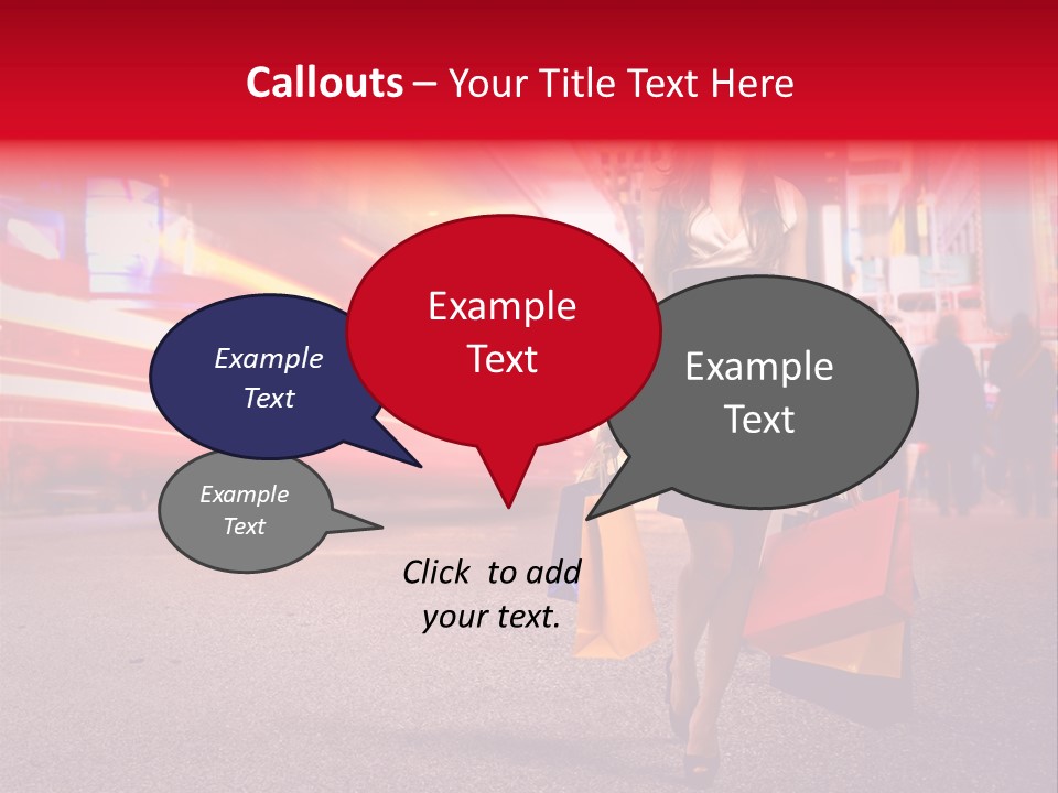 Girl New York Caucasian PowerPoint Template