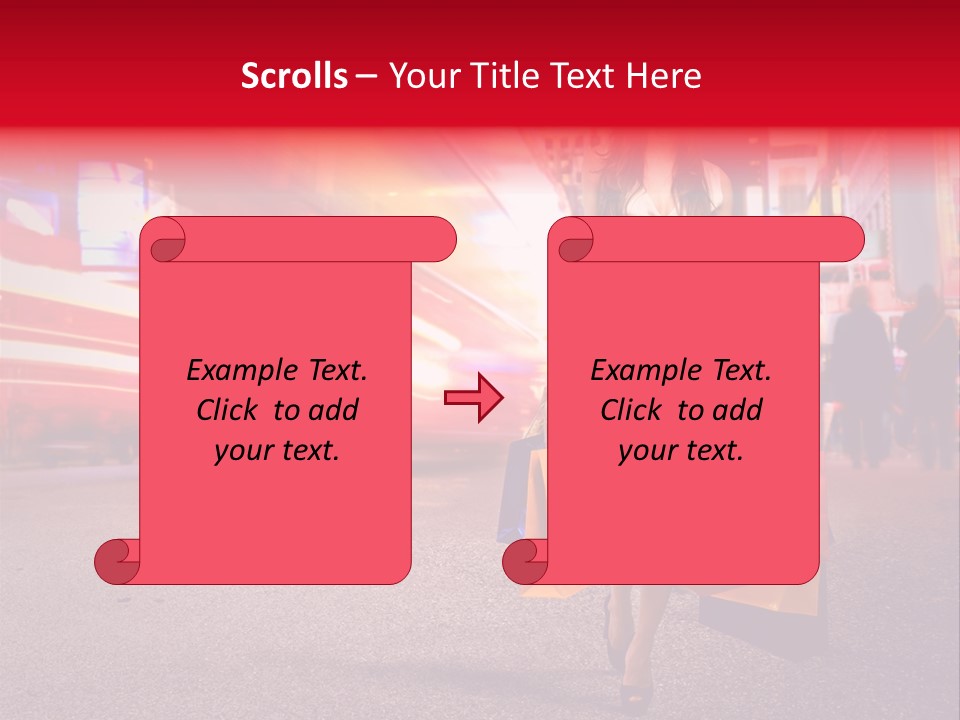 Girl New York Caucasian PowerPoint Template