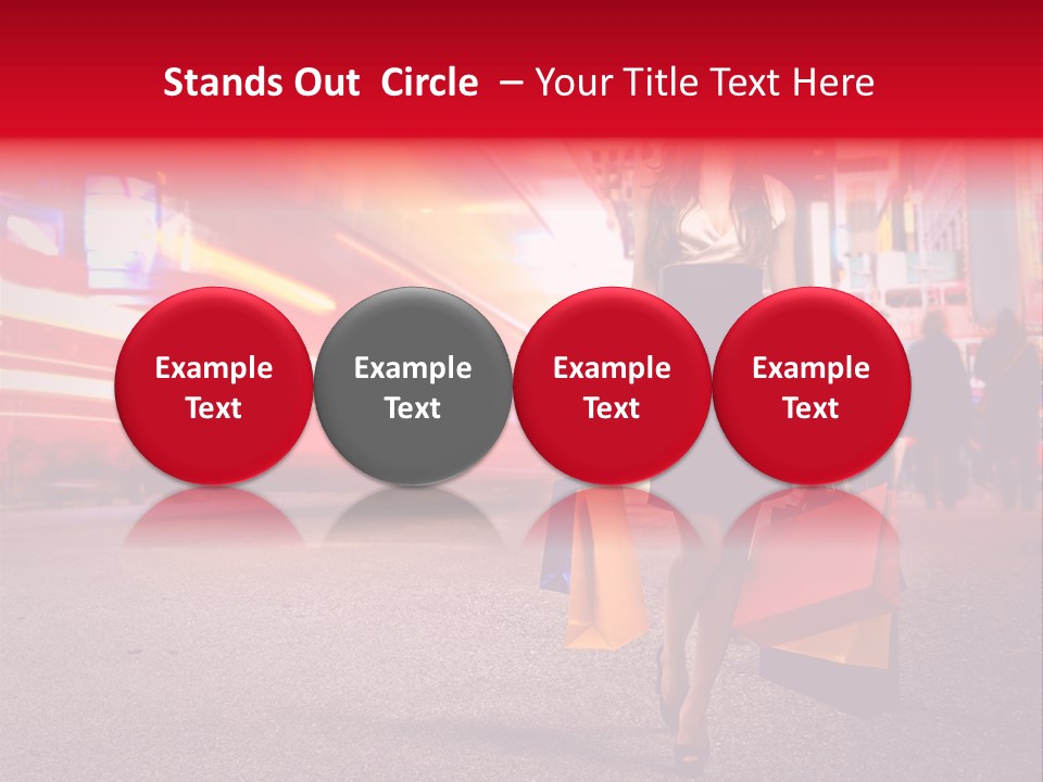 Girl New York Caucasian PowerPoint Template