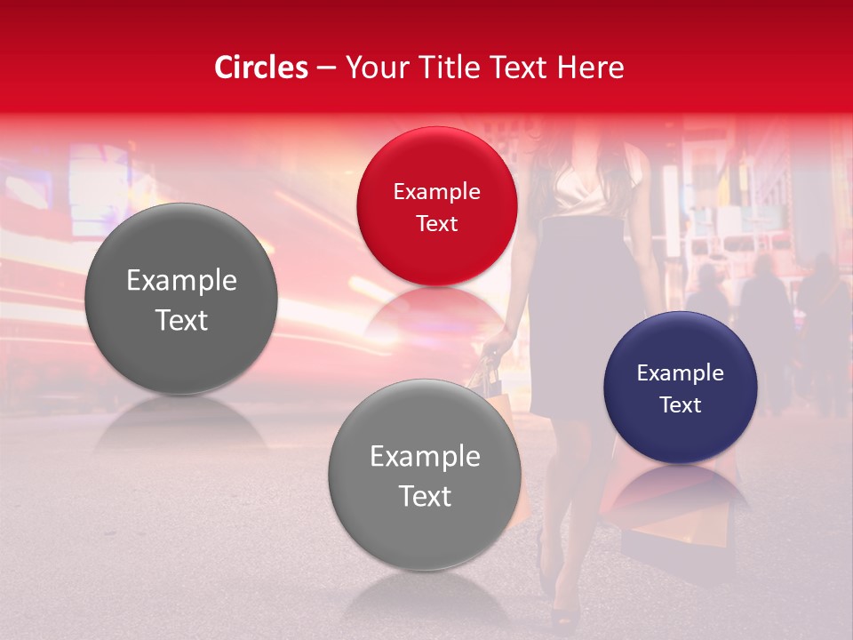 Girl New York Caucasian PowerPoint Template