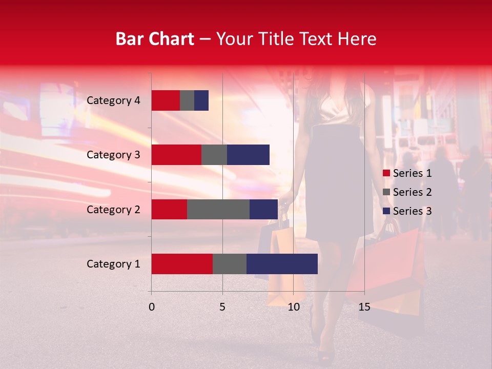 Girl New York Caucasian PowerPoint Template