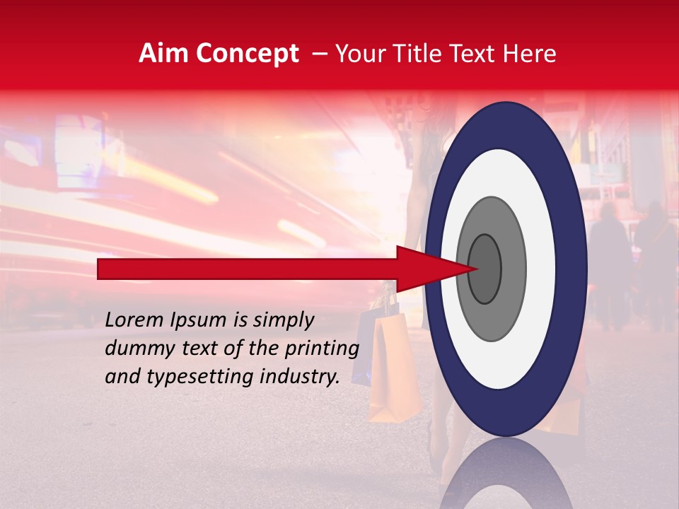 Girl New York Caucasian PowerPoint Template